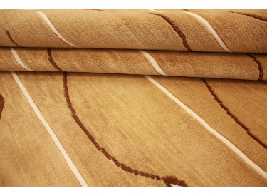 Hand-knotted Oriental carpet Premium Nepal 248x244 cm brown