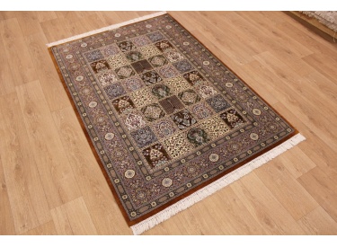 Pure Silk Persian carpet Qum 193x134 cm