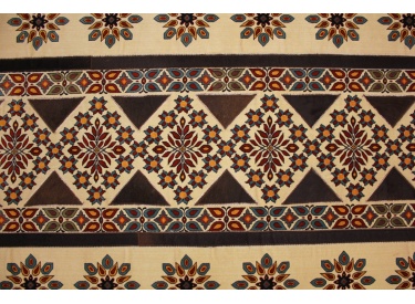 Leather carpet combination leather and carpet 231x148 cm Brown