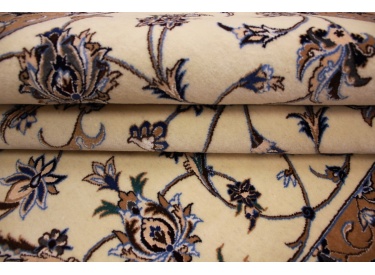 Persian carpet "Nain" 6la with silk 250x157 cm Beige