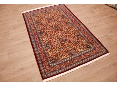 Fine Persian carpet "Ghom" Wool 207x135 cm Red