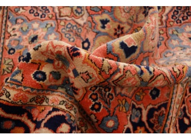 Antic Persian carpet Kashan Wool 197x130 cm Red