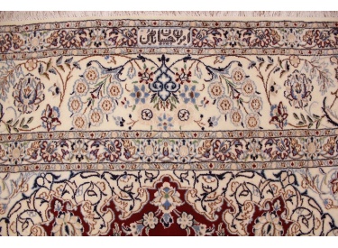 Persian carpet "Nain 6La" with Silk 346x243 cm Red