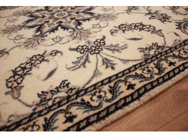 Persian carpet Nain 135x90 cm Oriental carpet Beige