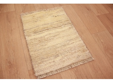 Fussmatte Gabbeh Perserteppich aus reiner Wolle  Beige 58x42 cm