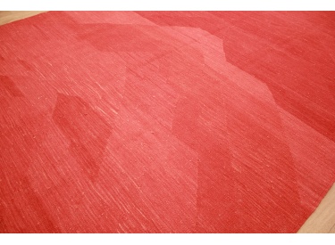 Kelim Vintage Teppich moderner Perserteppich Rot 290x199 cm