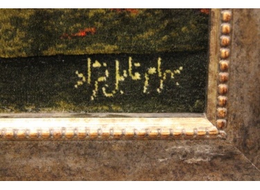 Persian carpet "Tabriz"  fine quality 54x39 cm Frame rug RELIEF