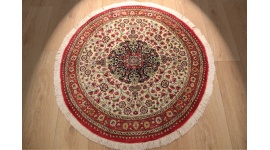 Round Persian carpet Ghom silk 100 cm