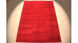 Hand-knotted carpet" Lori" virgin wool & silk 243x175 cm