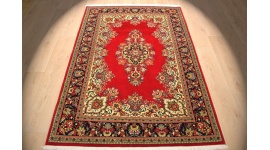 Fine Persian carpet "Ghom" Wool 200x130 cm Red