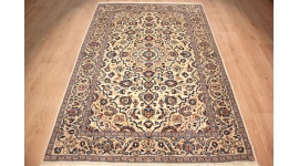 Persian carpet Kashan pure wool 238x155cm Beige