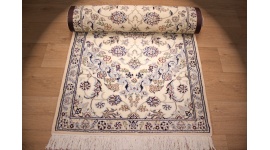 Persian carpet Nain 9la Runner with Silk 310x90 cm