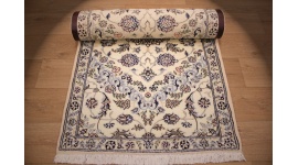 Persian carpet Nain 9la Runner with Silk 310x88 cm