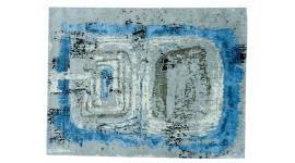 Moderner Teppich Grau Blau