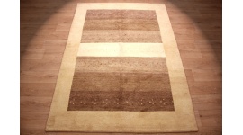 Oriental carpet "Gabbeh" pure wool 243x173 cm Beige-Brown