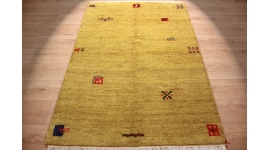 Oriental carpet "Gabbeh" pure wool 179x123 cm Pale green