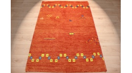 Orient Teppich "Gabbeh" reine Wolle 180x120 cm Orange