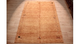 Oriental carpet "Gabbeh" pure wool 241x169 cm Beige