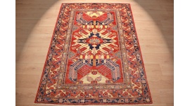 Orient Teppich "Kazak" reine Wolle 214x152 cm Rot