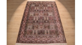 Hand-knotted Oriental carpet "China" pure silk 186x127 cm