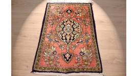 Persian carpet Ghom pure silk rug 77x52 cm