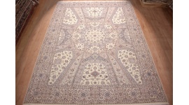 Persian carpet "Nain" 6la with Silk 355x255 cm Beige