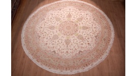 Exclusive Persian carpet Tabriz with silk 300 Ø Round