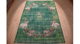 Vintage carpet modern used look overdyed 315x206 cm