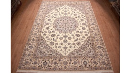 Persian carpet Nain 9la with Silk 355x250 cm Beige