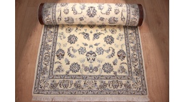 Persian carpet Nain 9la Runner with Silk 315x90 cm