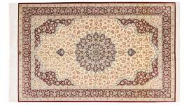 Seidenteppich Beige