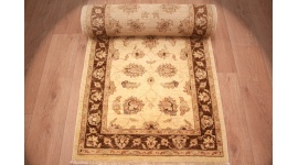 Ziegler carpet modern virgin wool beige 421x81 cm