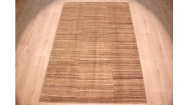 Nomadic Persian carpet Gabbeh wool 237x160 cm Brown