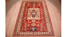 Orient Teppich "Kazak" reine Wolle 268x182 cm Rot