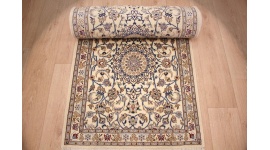 Persian carpet Nain 9la Runner with Silk 392x82 cm