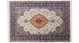 Seidenteppich Beige