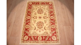 "Ziegler"carpet modern virgin wool Red 126x82 cm Beige