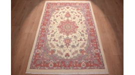 Persian carpet Tabriz with Silk 229x149 cm Beige