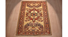 Orient Teppich  Kazak reine Wolle 115x87 cm Beige