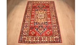 Kazak Orientteppich  Schurwolle 121x79 cm Rot