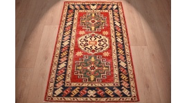 Kazak Orientteppich  Schurwolle 123x82 cm Rot