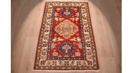 Orientteppich Kazak Schurwolle 121x79 cm Rot