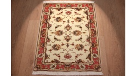 Tabriz Persian carpet  with Silk 78x60 cm Beige