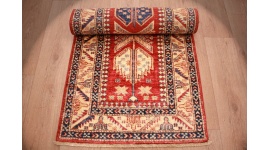 Kazak oriental carpet virgin wool 292x72 cm Runner Red