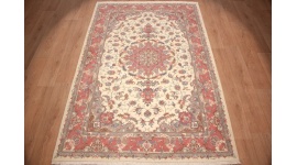 Persian carpet Tabriz with Silk 244x164 cm Beige