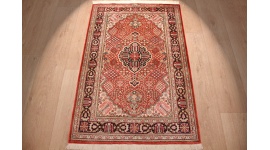 Persian carpet  Ghom  pure silk rug 114x75 cm