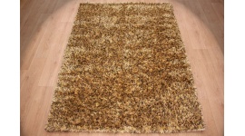 Oriental carpet Shaggy ca. 225x160 cm Black / Gold