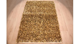 Orientteppich Schaggy handgeknüpft Langflor ca. 150x100 Schwarz