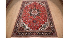 Persian carpet Tabriz with Silk 312x204 cm Red