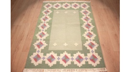 Oriental Kilim Wool 175x125 cm Green modern